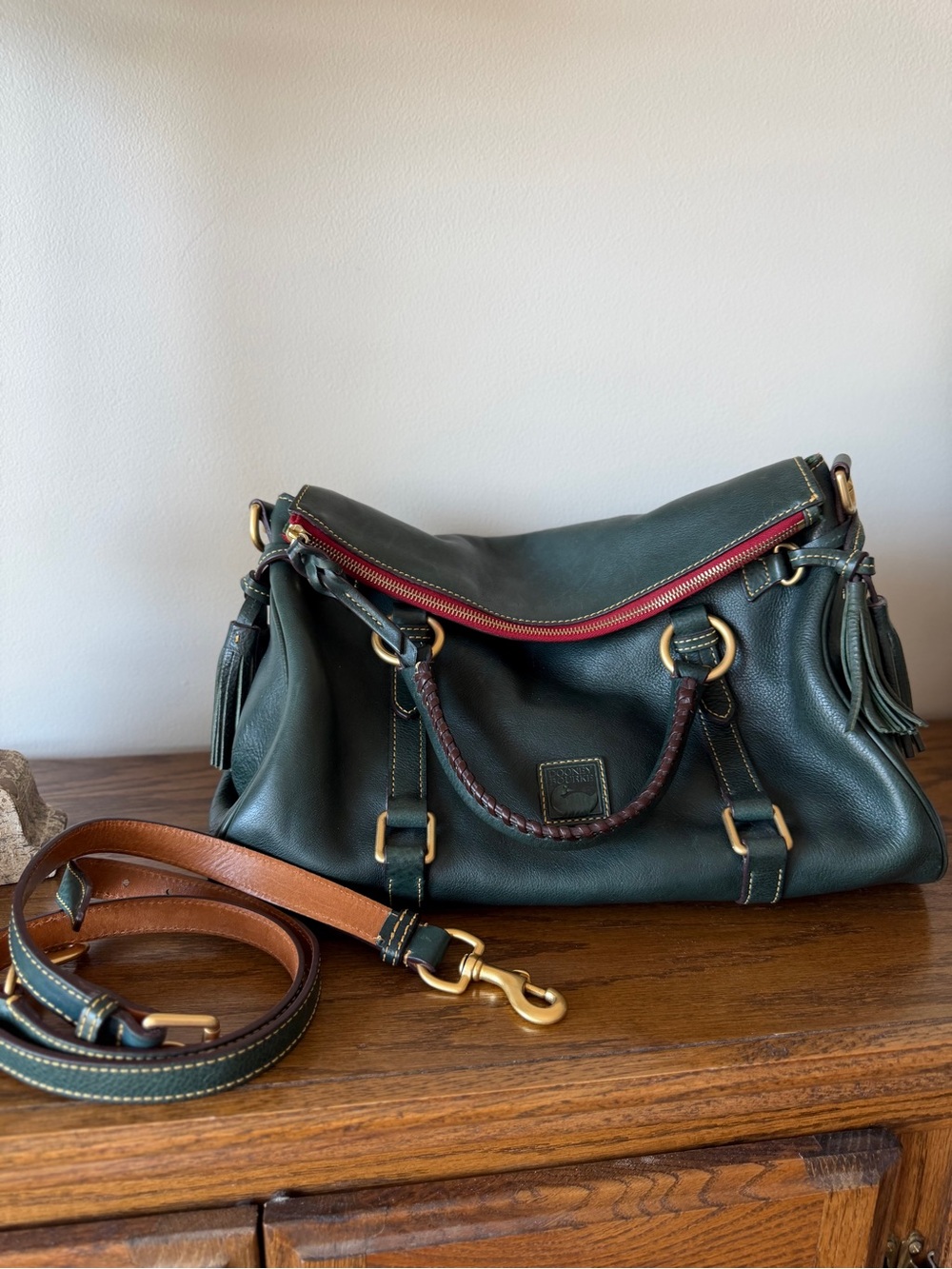 Dooney and Bourke Large Ivy Green Florentine Satchel